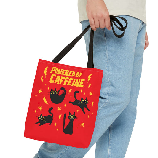 "Powered By Caffeine" Tote Bag