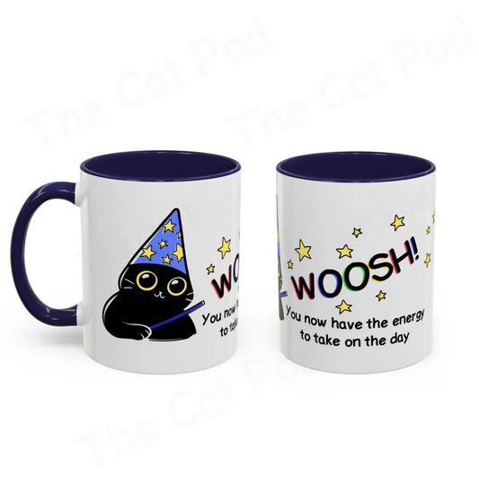 "WOOSH!" Wizard Cat Coffee Mug