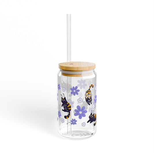 Bumblecats Glass Tumbler