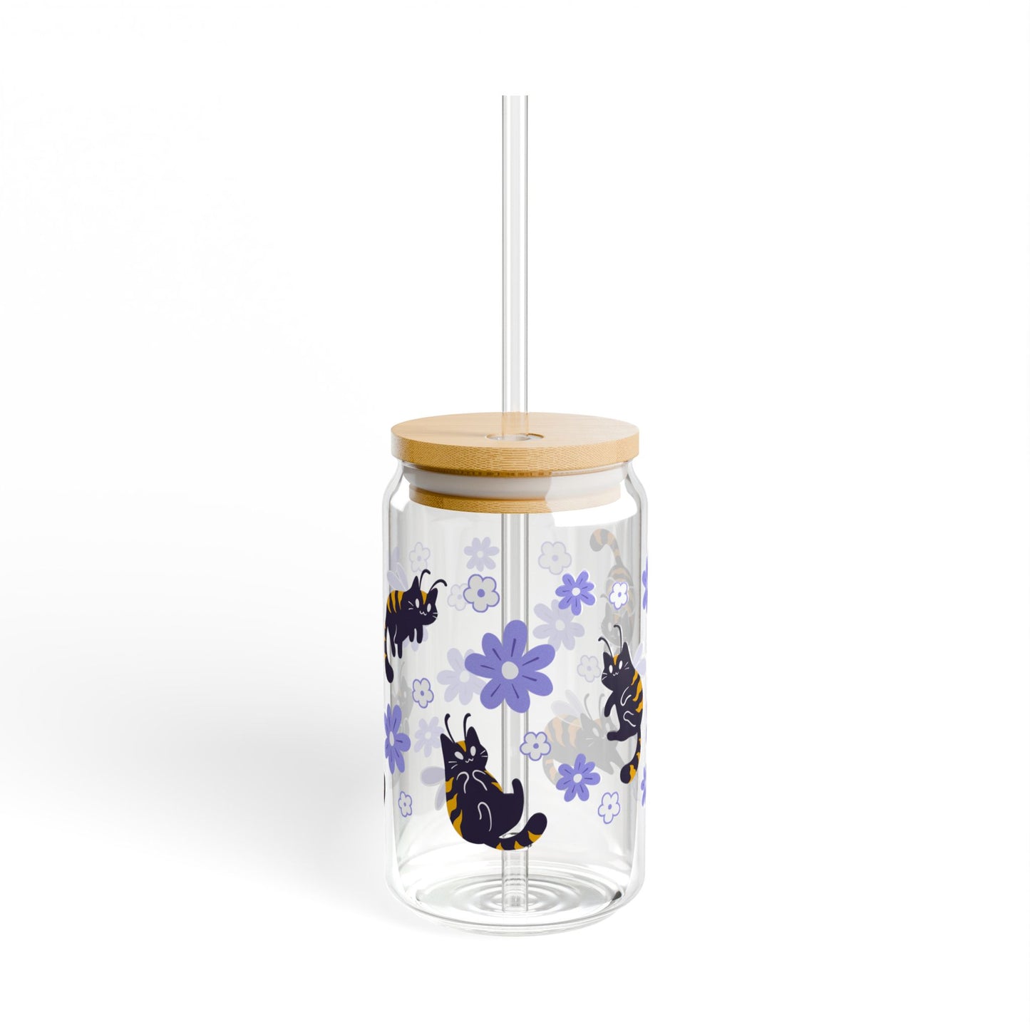 Bumblecats Glass Tumbler