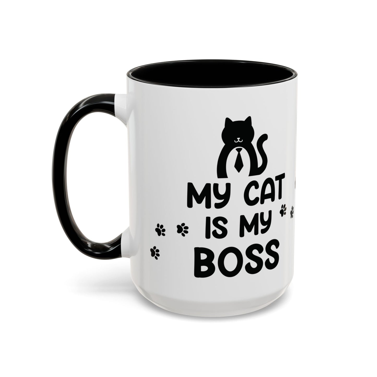 "My Cat is My Boss" Coffee Mug