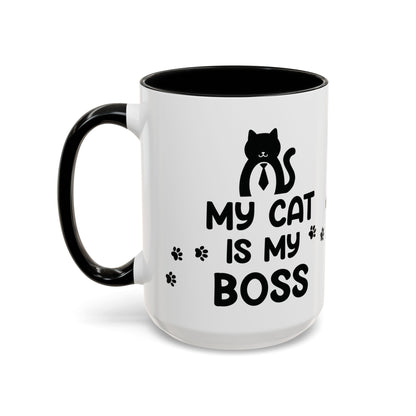 "My Cat is My Boss" Coffee Mug