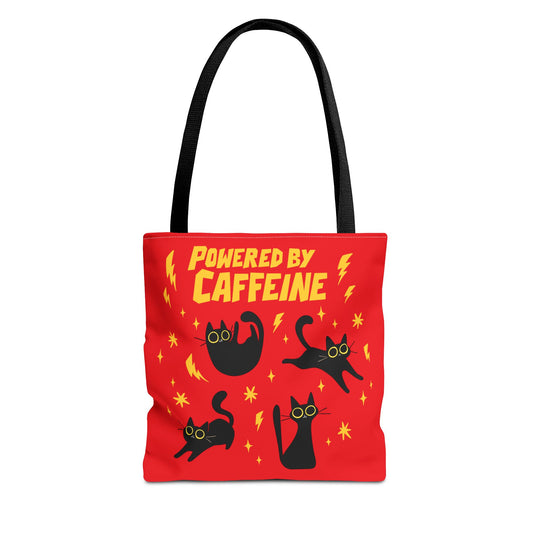 "Powered By Caffeine" Tote Bag