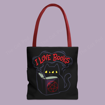 "I Love Books" Tote Bag
