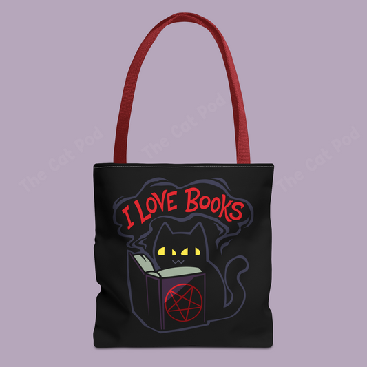 "I Love Books" Tote Bag