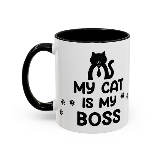 "My Cat is My Boss" Coffee Mug