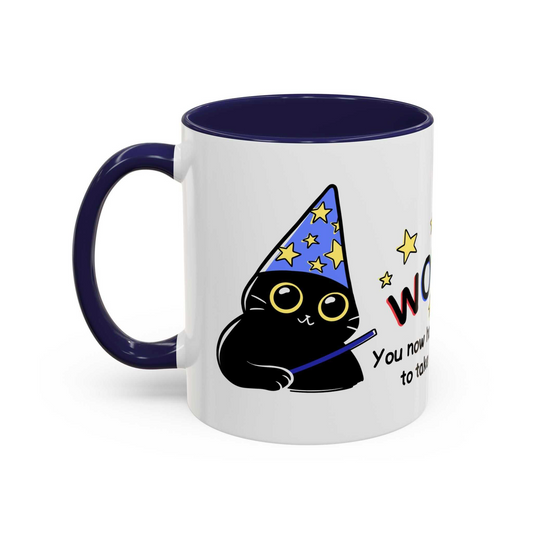 "WOOSH!" Wizard Cat Coffee Mug