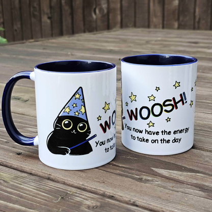 "WOOSH!" Wizard Cat Coffee Mug